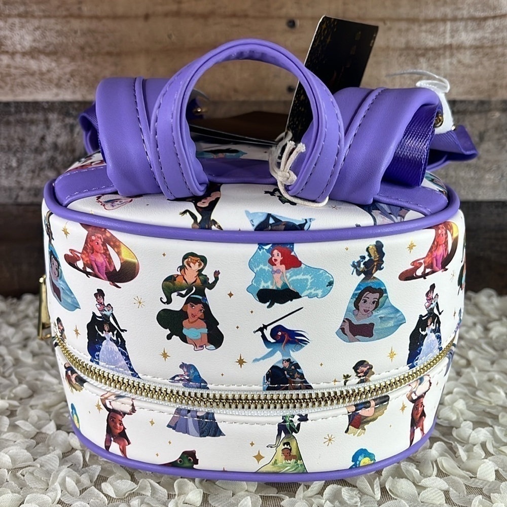 NWT DISNEY LOUNGEFLY Princess Dress Mini Backpack Purple Rare - Picture 7 of 8
